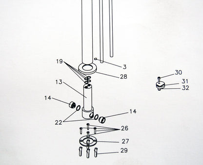 Supergrif D38 vrijstaand design wastafelkraan chroom