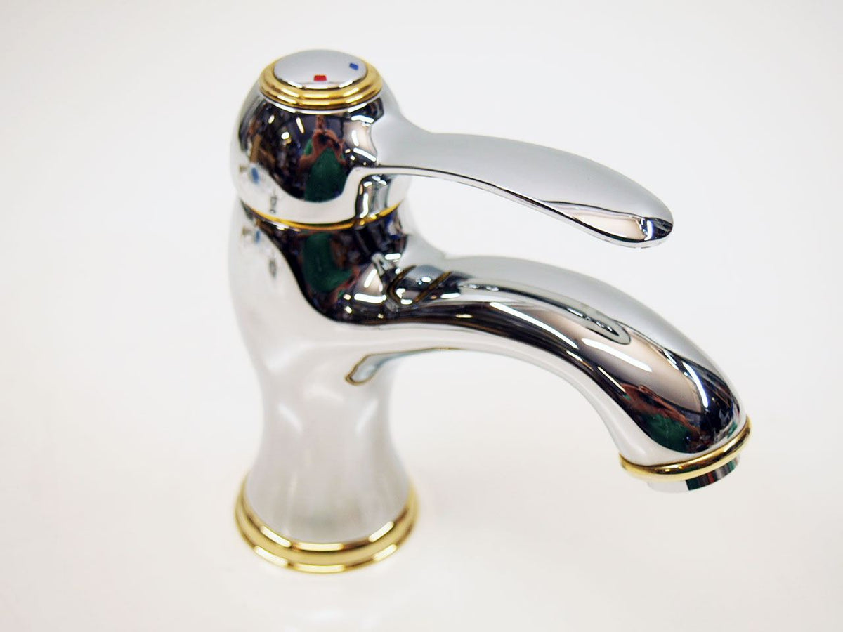 Cristina Art wastafelmengkraan met waste kleur chroom/goud