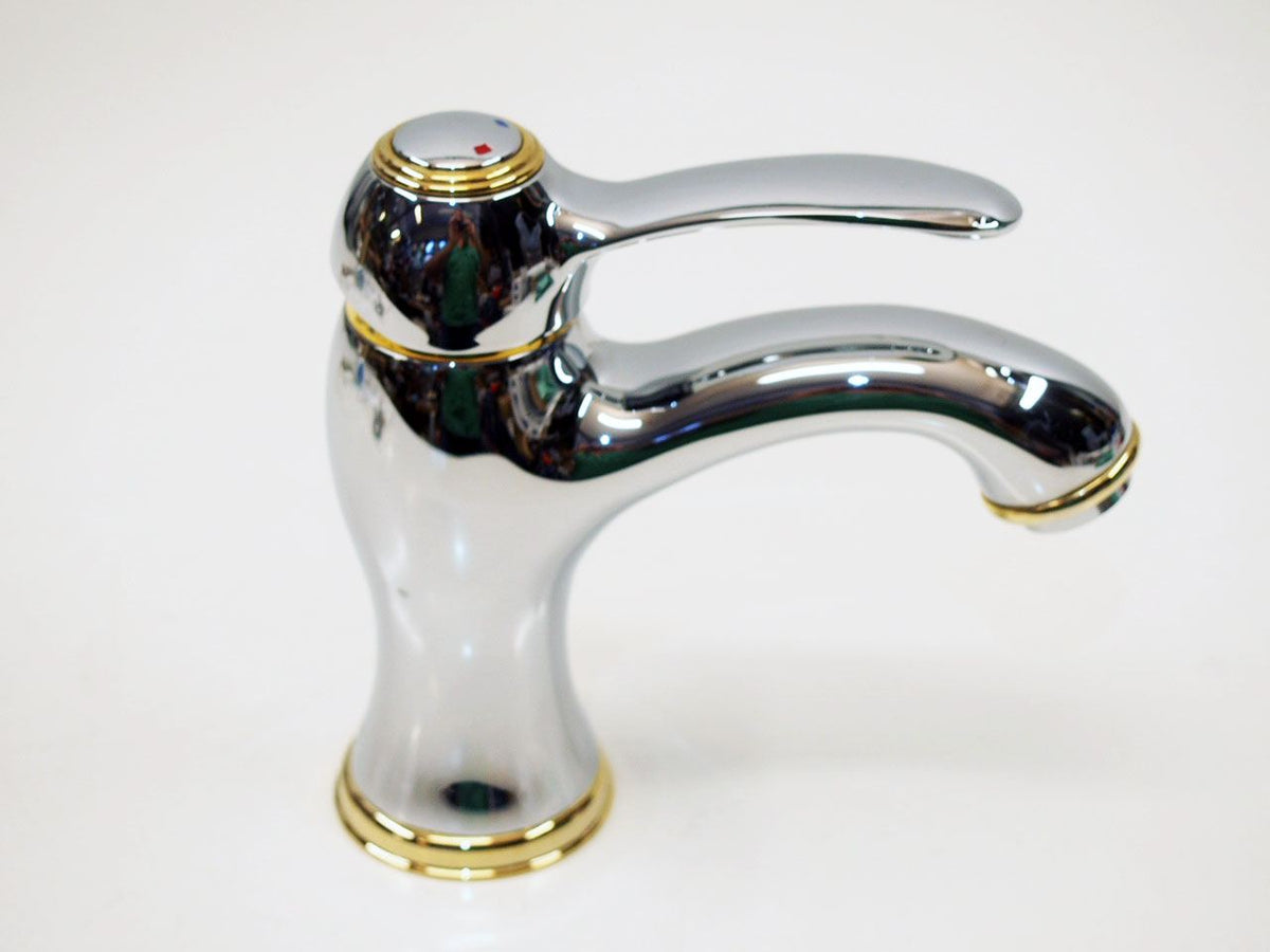 Cristina Art wastafelmengkraan met waste kleur chroom/goud