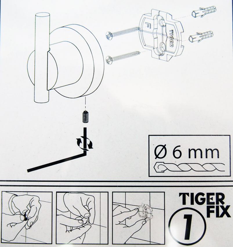 Tiger Tekno set van 2 haken RVS