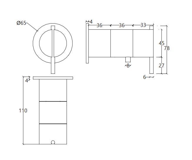 Waterevolution S22 minimalistisch design inbouw douchekraan met 1-weg thermostaat chroom