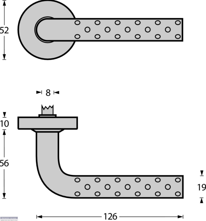 Intersteel recht geperforeerd modern RVS design deurkrukken