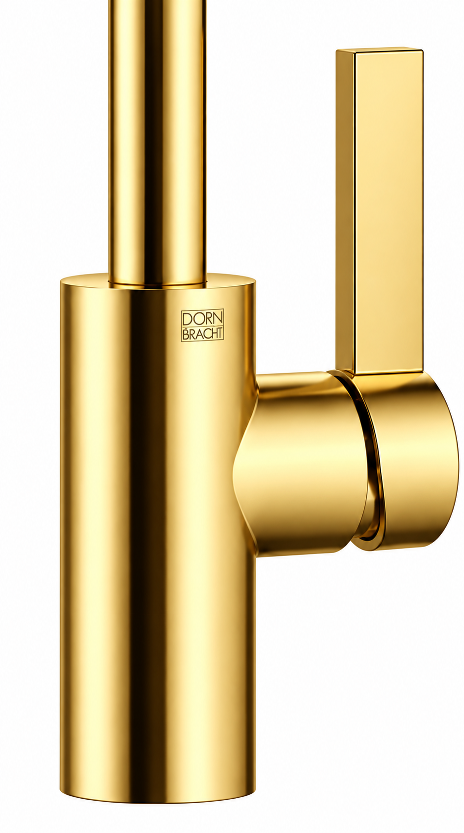 Dornbracht Tara Ultra ééngreeps keukenmengkraan met spoeldouche, geborstelde Durabrass 23Kt gouden afwerking