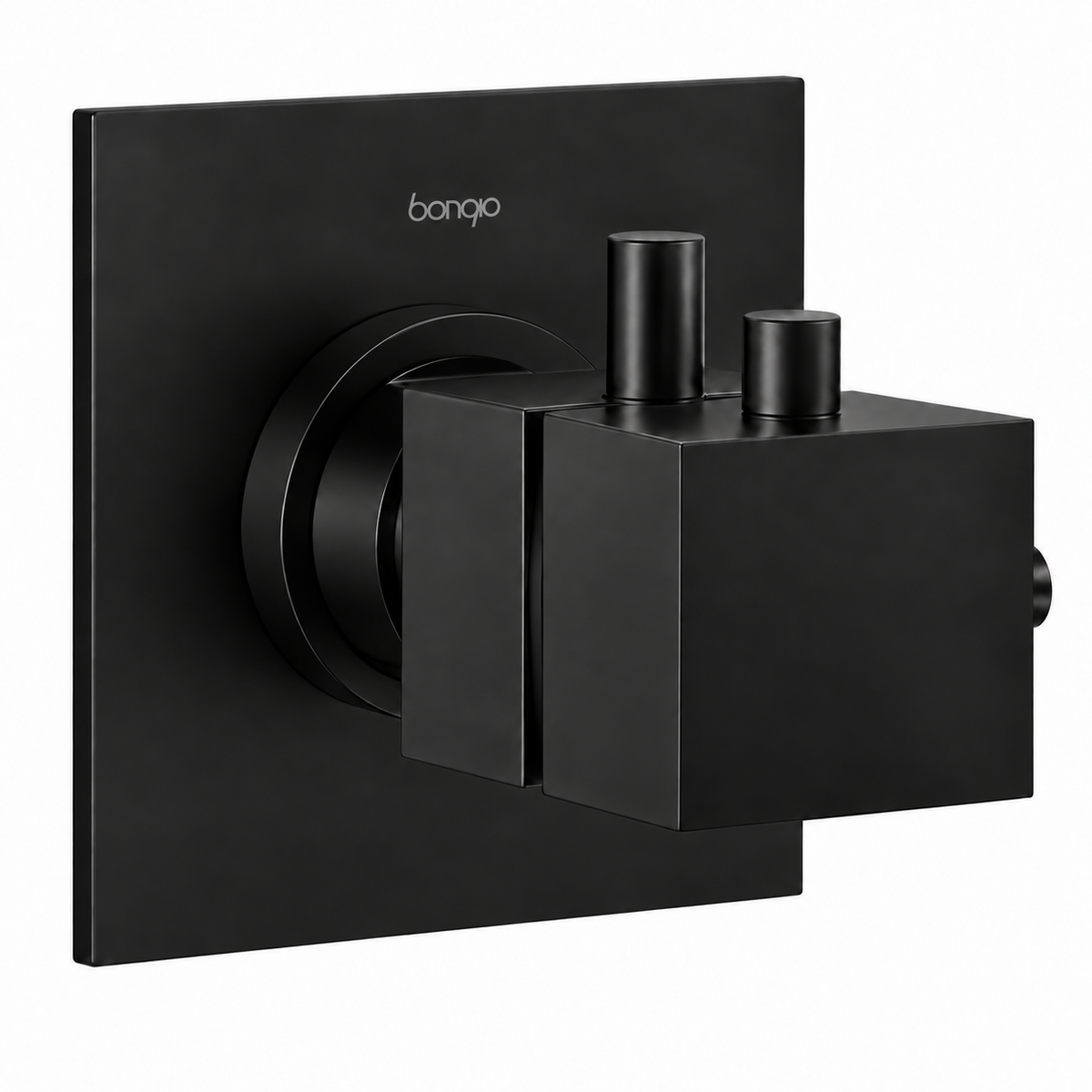 Bongio Project Line Wellness inbouw thermostaat doucheset 3-weg hoofddouche met waterval/cascade, mat zwart