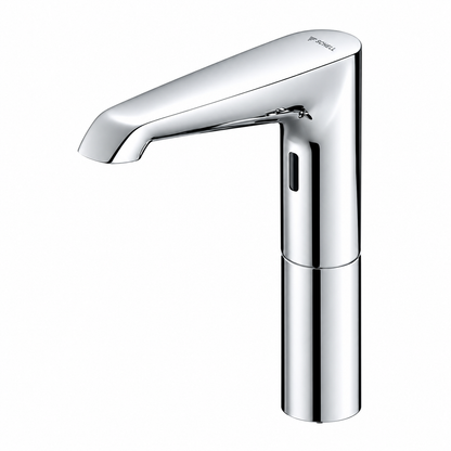 SCHELL XERIS E² HD-K – Hoge elektronische wastafelkraan, geschikt voor koud of voorgemengd water, inclusief ingebouwde 220V-transformator