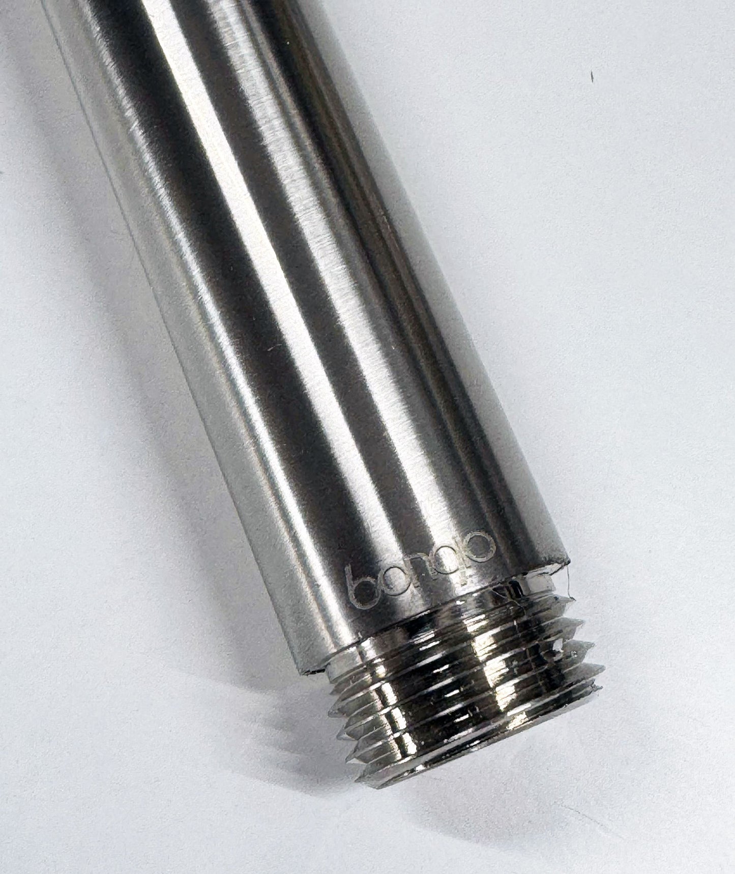 Bongio Squadra handdouche set met watertoevoer, geborsteld mat nikkel