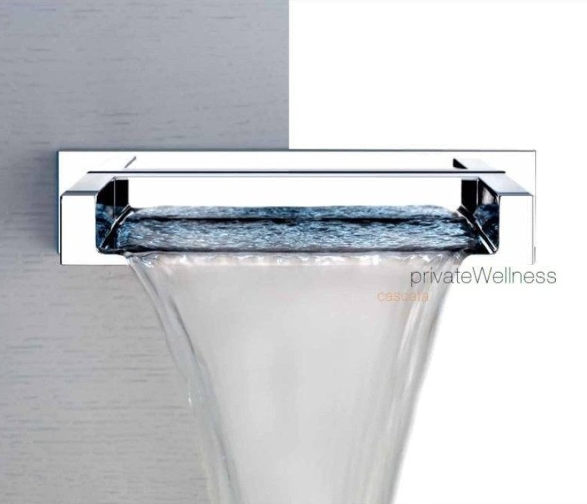 Gessi Rettangolo Cascada, waterval wandmontage RVS