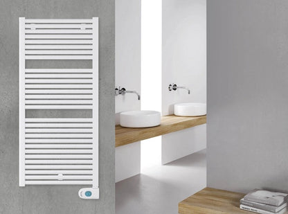 DRL Claudia E-Comfort elektrische badkamerradiator 500 Watt RAL9016 met digitale thermostaat, Wit