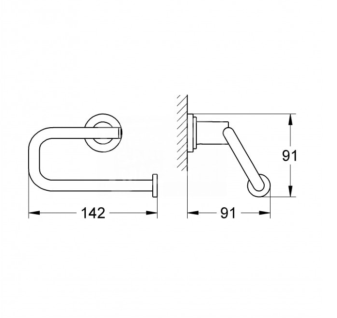 Grohe Atrio wc rolhouder zonder klep chroom