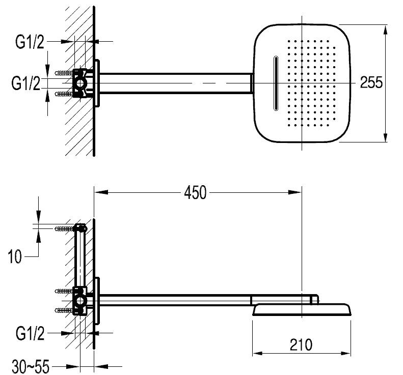 Ben Lavion inbouw thermostaat doucheset 3-weg hoofddouche met Dual Air-in Rain waterval/cascade chroom