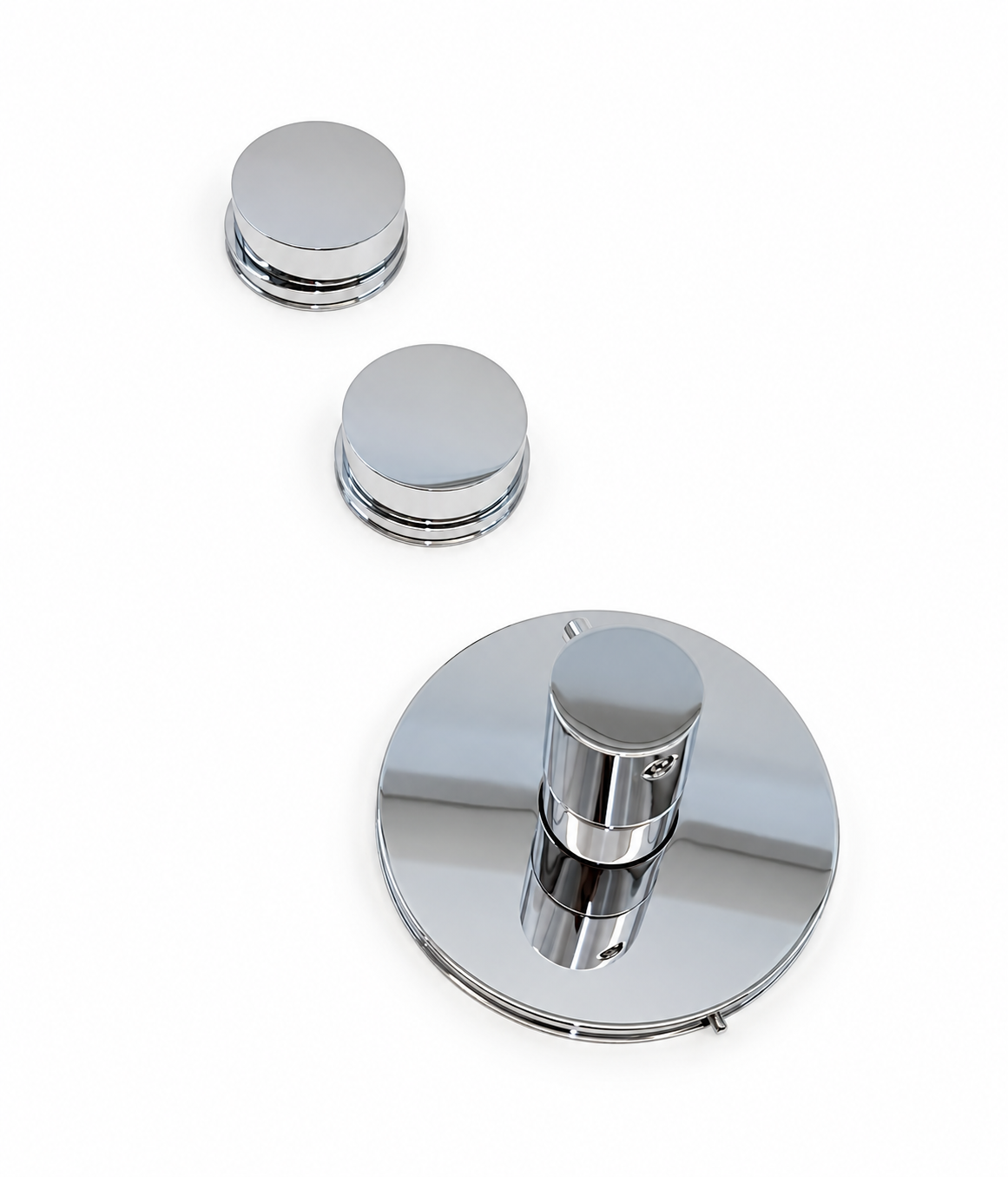 Zucchetti Savoir design inbouw douchthermostaat met 2 stopkranen voor 2 functie, chroom
