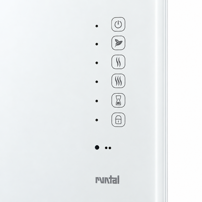 Runtal / Zehnder Folio Glass design elektrische verwarming glasoppervlakte wit