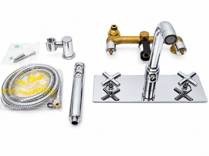 Ponsi Pegaso Italiaans Design inbouw badmengkraan met douche garnituur Chroom