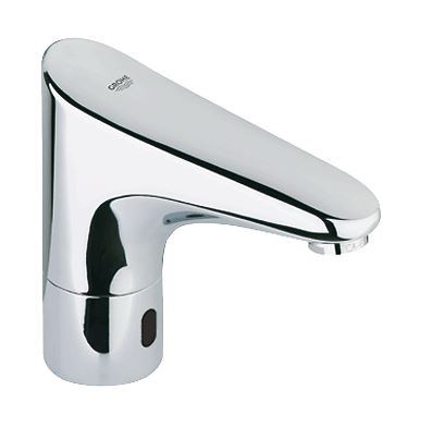 Grohe Europlus E Infrarood elektronische wastafelkraan zonder menging met 230 V AC adapter, Chroom
