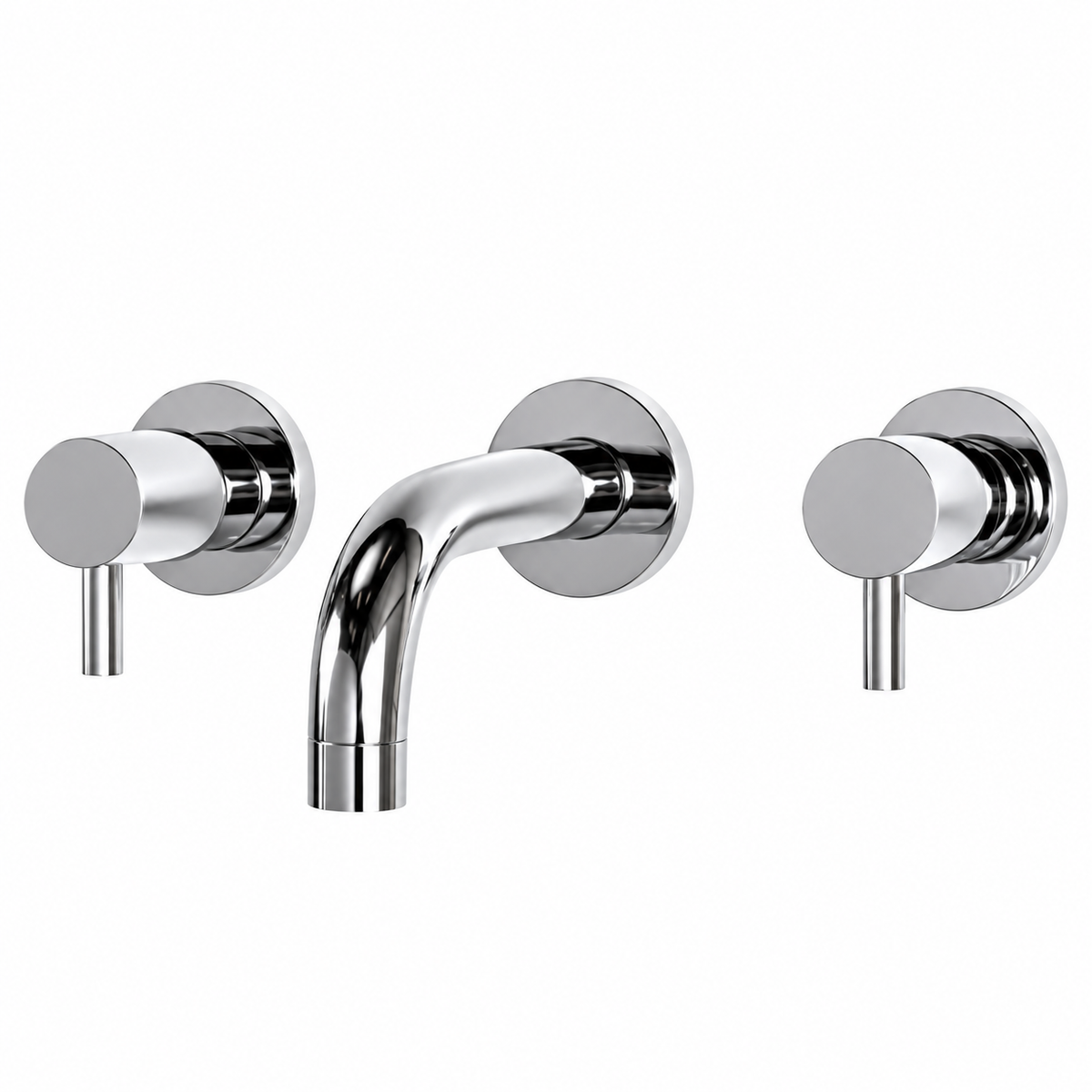 Bongio Squadra 3-gats inbouw wandmengkraan uitloop 220 mm Chroom