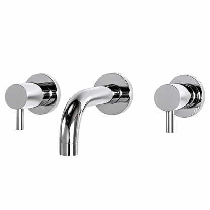 Bongio Squadra 3-gats inbouw wandmengkraan uitloop 220 mm Chroom