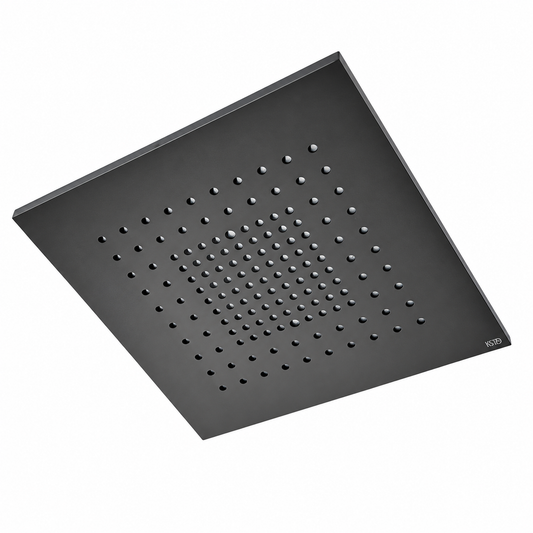 Gessi Minimali plafondmontage vierkant inbouw regendouche 350x350 mm voor inbouw, geborsteld metaal zwart PVD (kleurcode 707)