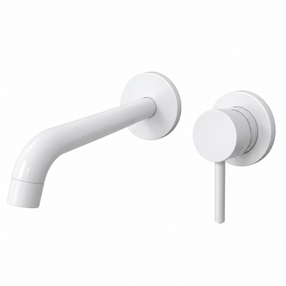 Best Design 2-gats wastafelkraan inbouw inclusief inbouwdeel glans wit