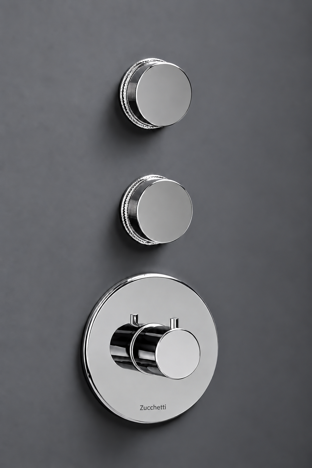 Zucchetti Savoir design inbouw douchthermostaat met 2 stopkranen voor 2 functie, chroom