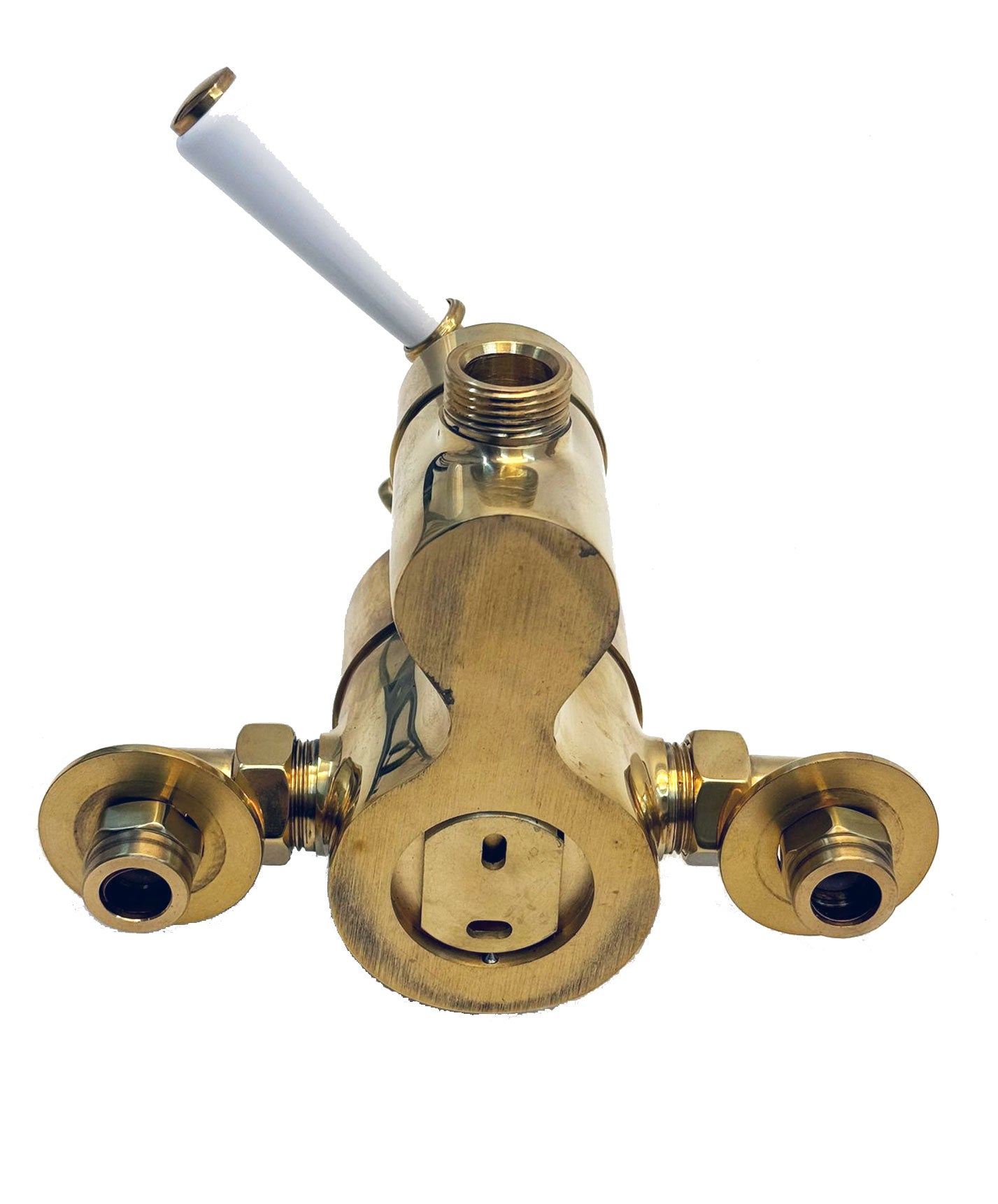 Windsor & Co klassieke losse opbouw thermostaatkraan met één weg, gepolijst messing (living color)