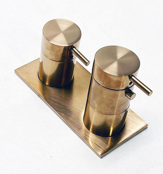 Procasa Finn afbouwdeel voor inbouw thermostatische douchemengkraan voor 3-weg functie, Copper PVD