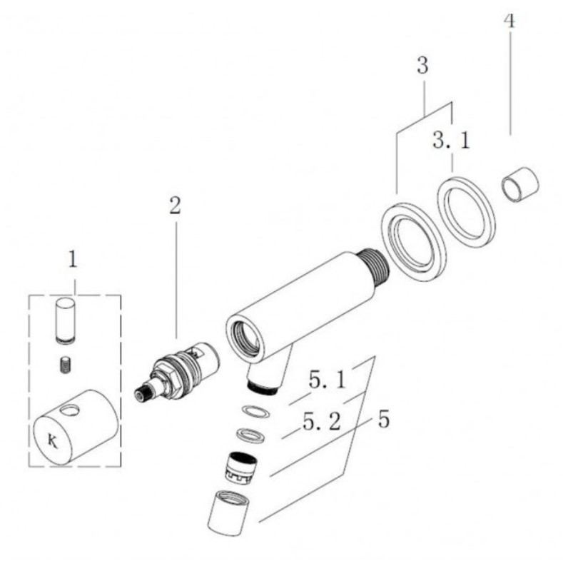 Wiesbaden Amador fonteinkraan met muurbevestiging 1/2" chroom