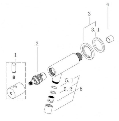 Wiesbaden Amador fonteinkraan met muurbevestiging 1/2" chroom