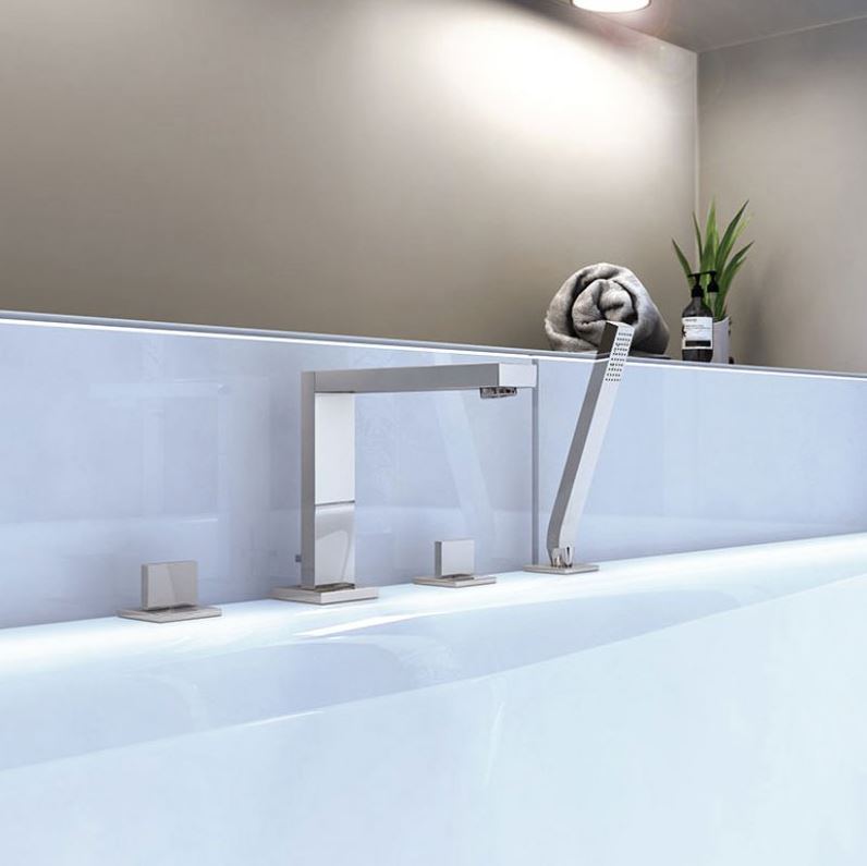 Steinberg vierkant design 4-gats badmengkraan Chroom 