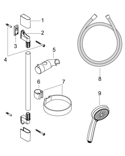 Hansgrohe Croma 100 vario glijstang doucheset chroom