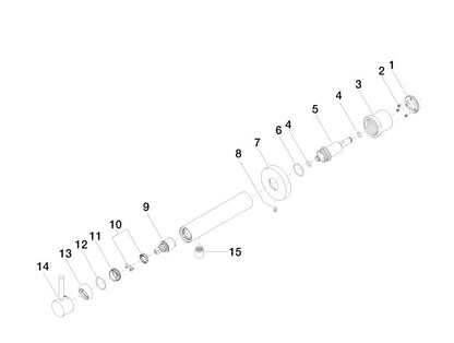 Dornbracht Tara Logic 1-greeps wandmengkraan afbouwdeel met sprong 12 cm chroom 