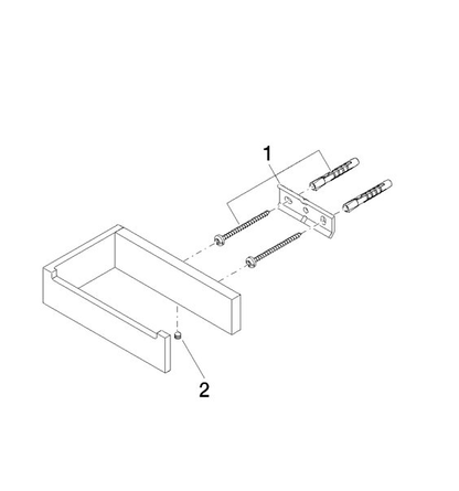 Dornbracht Mem closetrolhouder / toiletpapierhouder zonder klep, platina