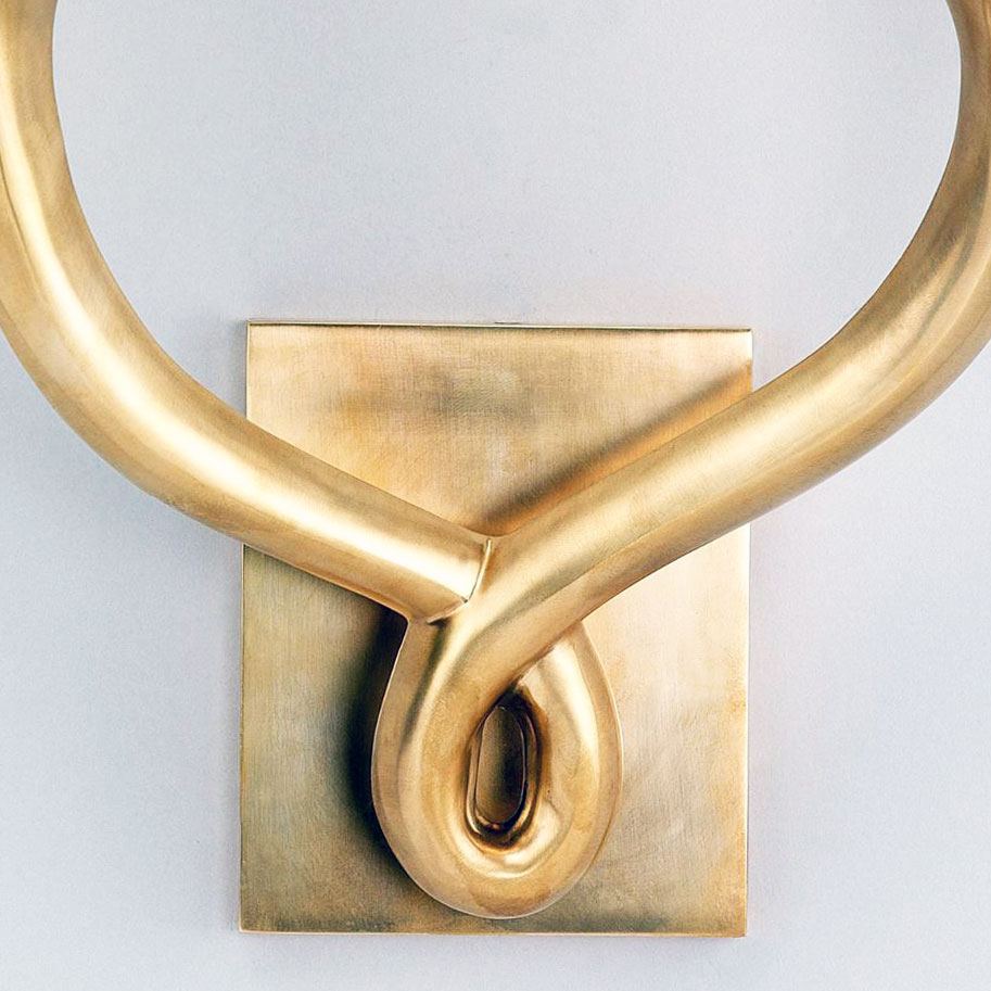 Prachtige unieke paar Holt Knot Wall Light Brass 2-arm