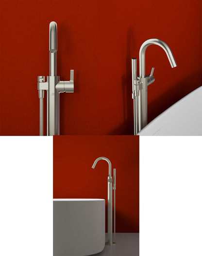 Ideal Standard Joy badmengkraan vrijstaand opbouwdeel mat silver PVD