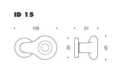 2 x Colombo Round ID15 design deurkrukken mat chroom