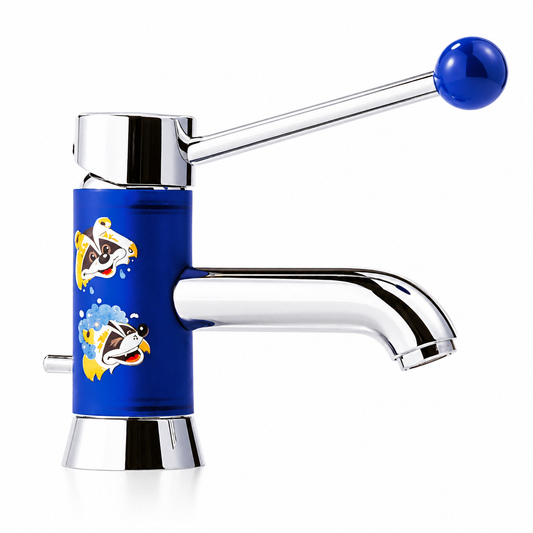 Dornbracht Meta for kids kindvriendelijke wastafelkraan chroom/blauw