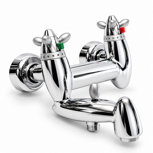 Paini La Dolce Vita design thermostaat badmengkraan chroom (Outlet artikel)