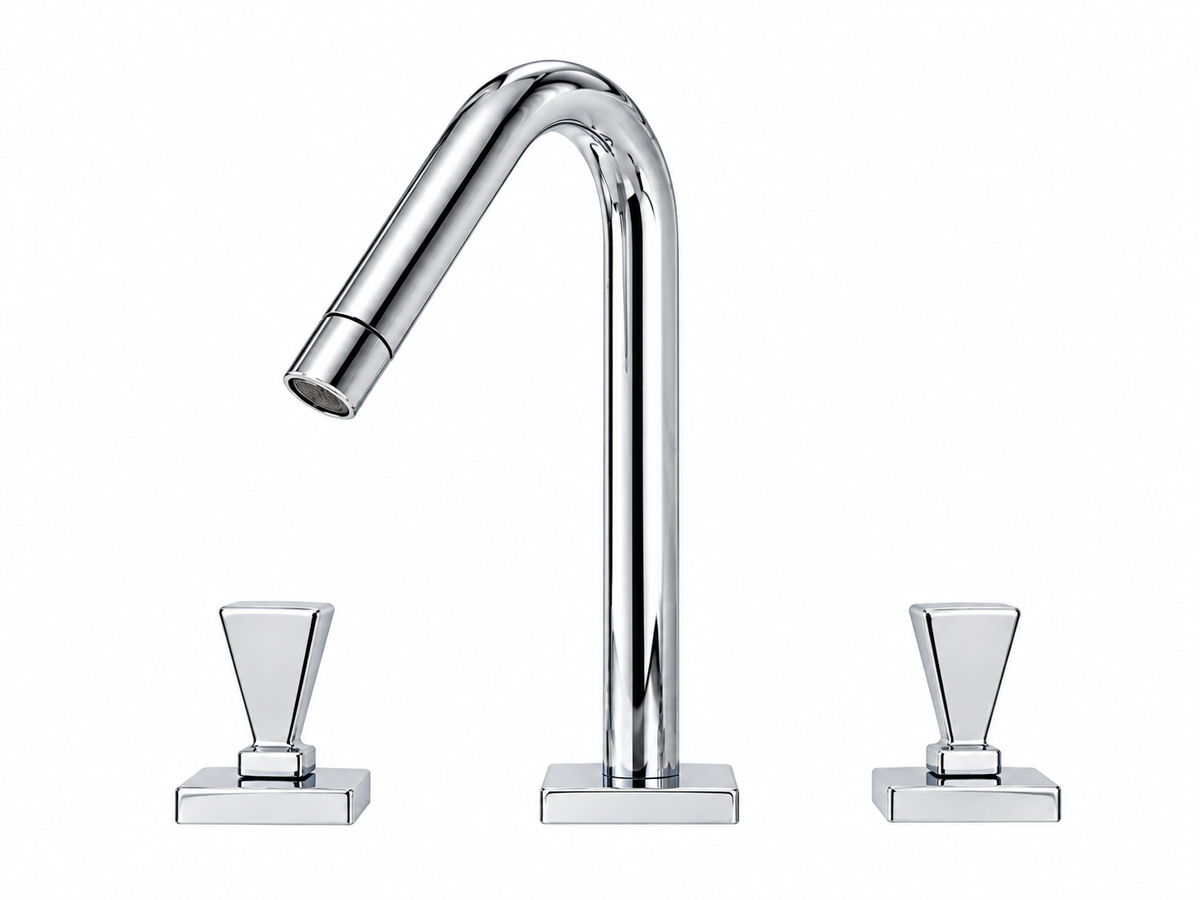 Ponsi Vega 3 gats Italiaans Design Wastafelmengkraan, Chroom