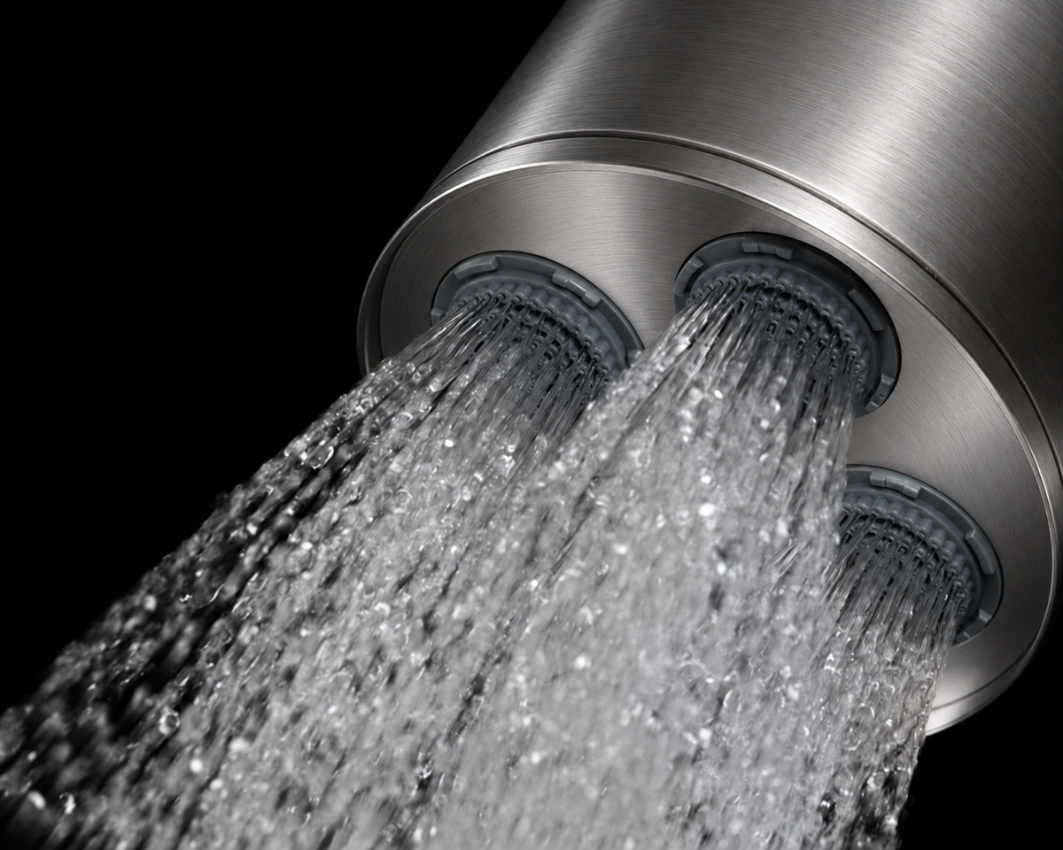 Gessi Spotwater 316 inbouw doucheset met Multispray functie hoofddouche zonder omstel, Geborsteld RVS