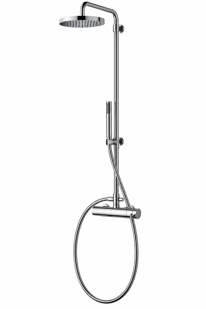 Waterevolution Flow douchecombinatie met thermostaat en regendouche chroom