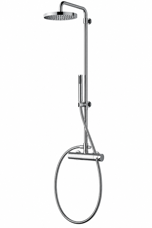 Waterevolution Flow douchecombinatie met thermostaat en regendouche chroom