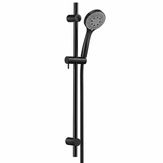 Bongio Wellness Slide bar set inclusief handdouche met 3 functies en slang, mat zwart