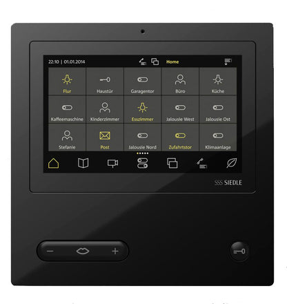 Siedle In-Home-Bus Video-Paneel. binnenstation met touchscreen 17,8 cm, zwart