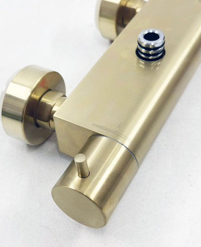 Ivy Bond losse therm.kraan 2-weg tbv douche-opbouwset, Geborsteld mat goud PVD