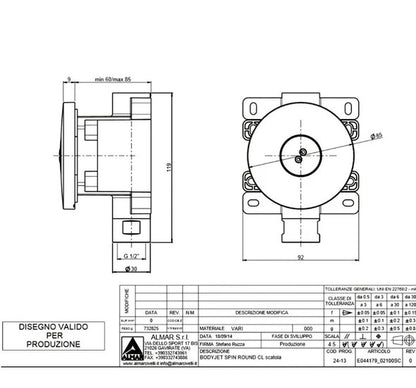 Hotbath Cobber complete inbouw Regendouche set met 3 Pushbuttons, 30 cm hoofddouche met wandbevestiging, Geborsteld nikkel