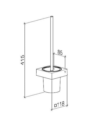 Dornbracht Mem toiletborstelset wandmodel met kristalglas, platina glans