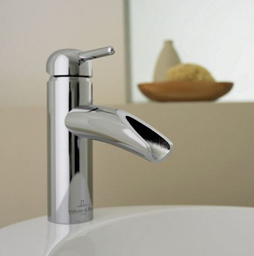 Villeroy &amp; Boch Source Flow waterval wastafelkraan met waste Chroom