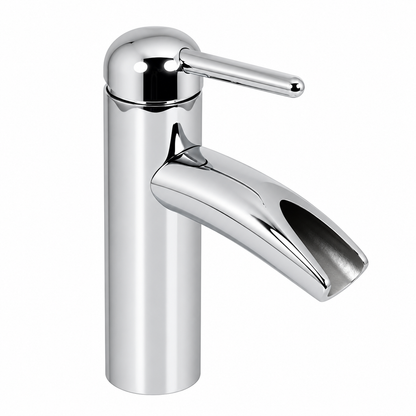 Villeroy &amp; Boch Source Flow waterval wastafelkraan met waste Chroom