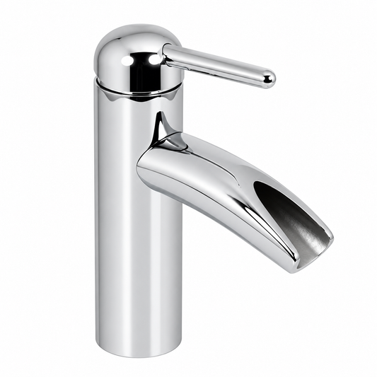 Villeroy &amp; Boch Source Flow waterval wastafelkraan met waste Chroom