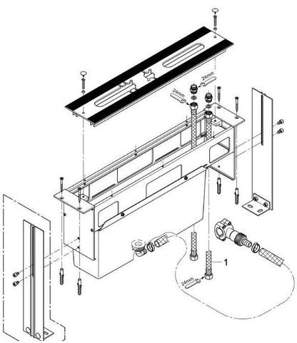 Grohe Allure Brilliant 4-gats badrandcombinatie, badmengkraan chroom 