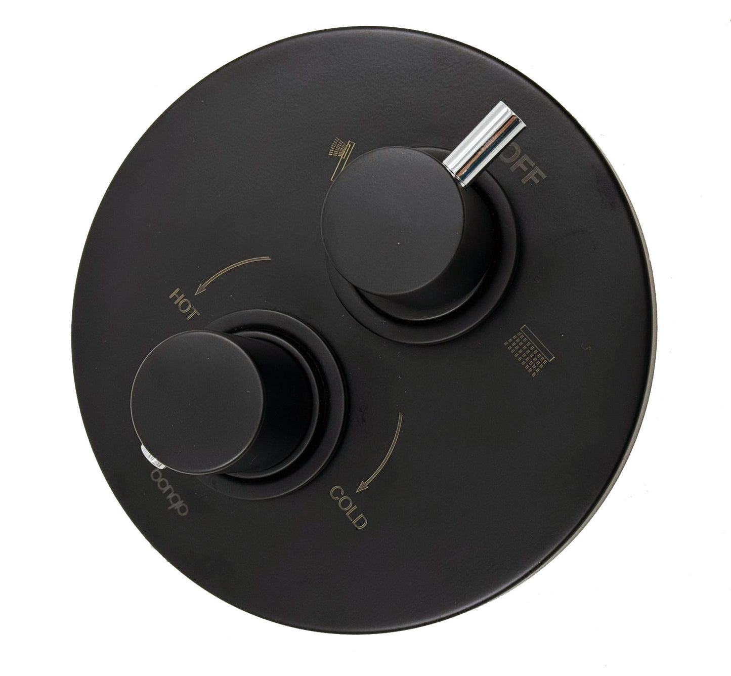 Bongio Squadra regendoucheset met thermostaatkraan 2-weg, mat zwart